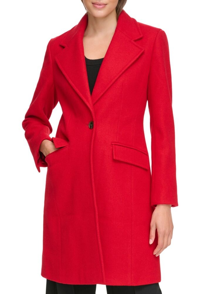 

Однобортное пальто Dkny, рубин