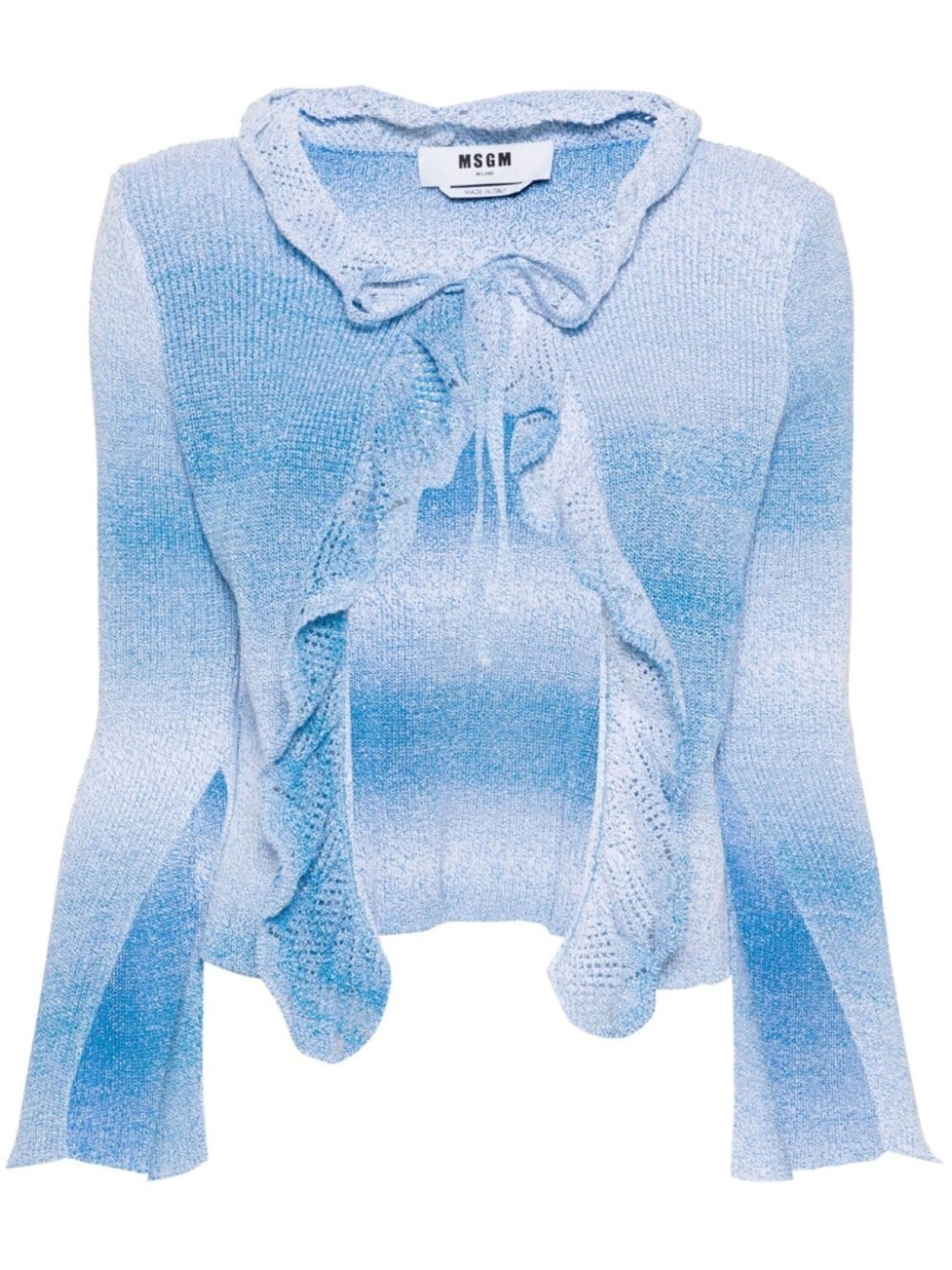 

MSGM кардиган с оборками, синий