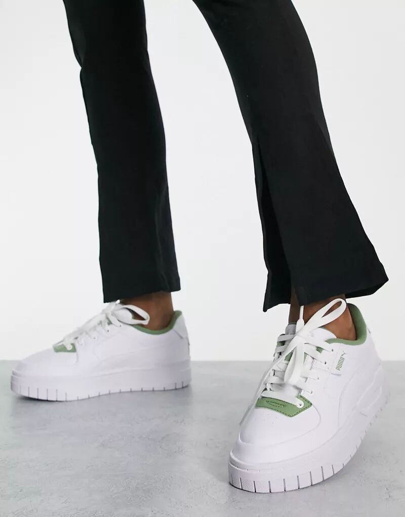Бело-зеленые кроссовки PUMA Cali Dream