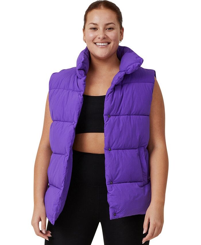 

Женская куртка The Mother Puffer Vest 2.0 COTTON ON, фиолетовый