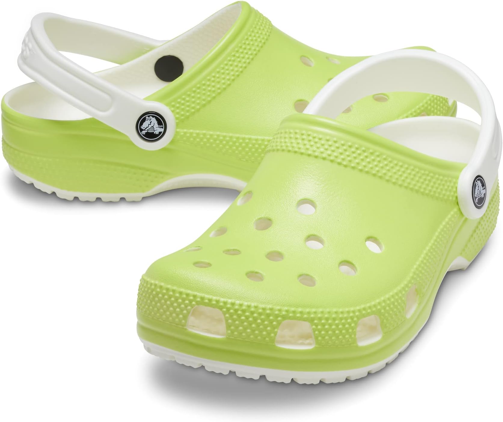 glow in the dark glow in the dark into existence Сабо Classic Clog Crocs, цвет Limeade/Glow in the Dark