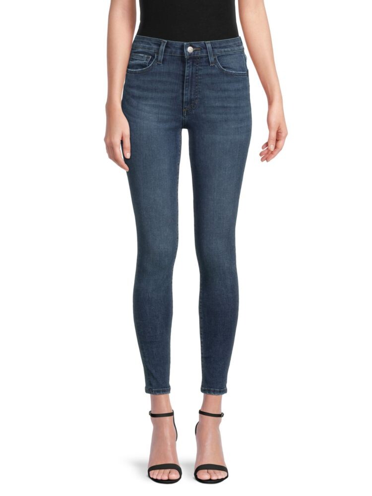 

Джинсы скинни с высокой посадкой и потертостями Joe'S Jeans, цвет Diana Blue