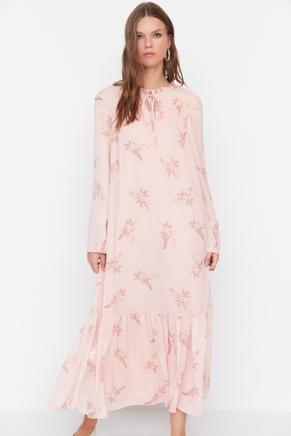 

Платье - Розовый - А-силуэт Trendyol Modest, розовый