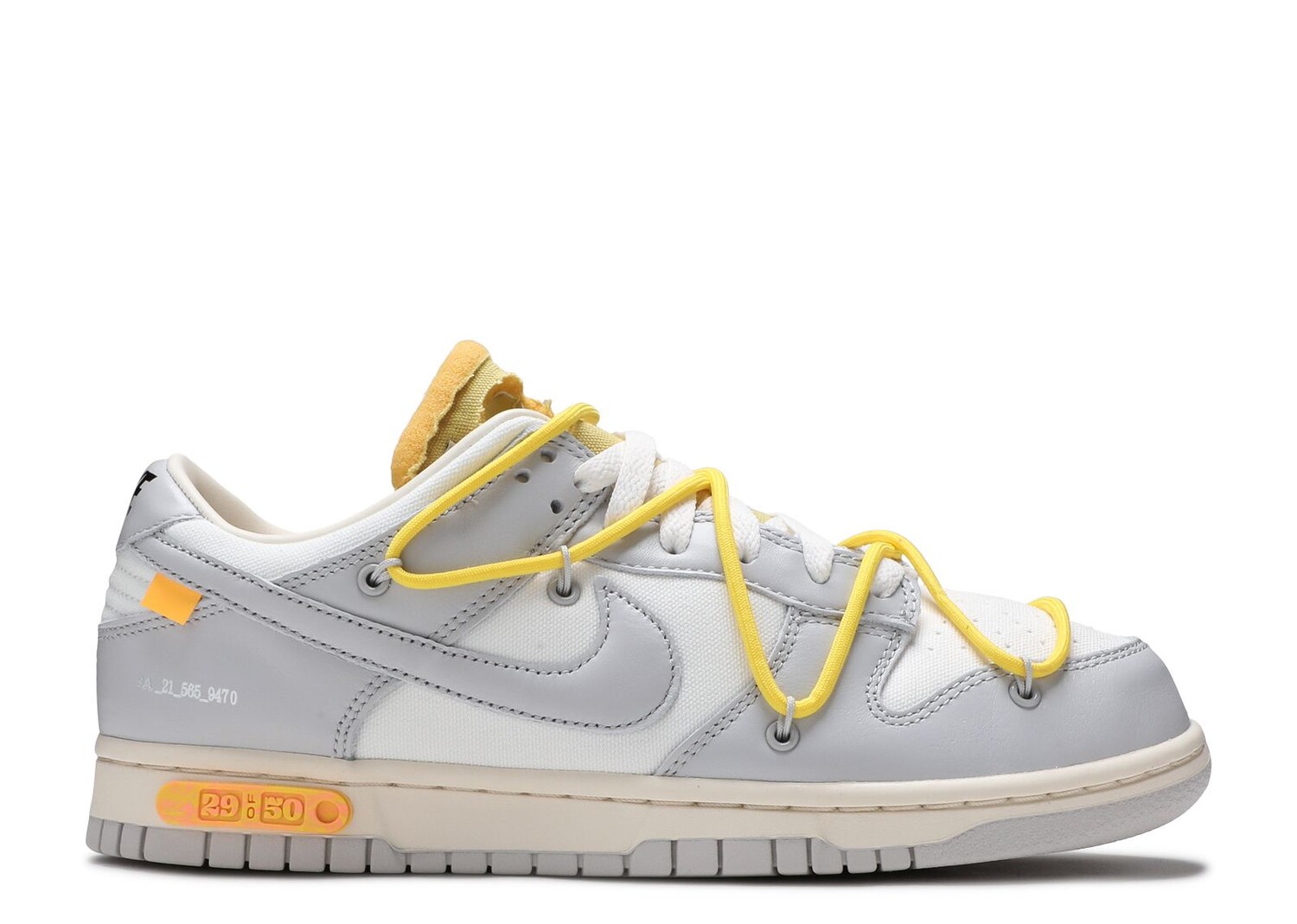 

Кроссовки Nike Off-White X Dunk Low 'Lot 29 Of 50', белый