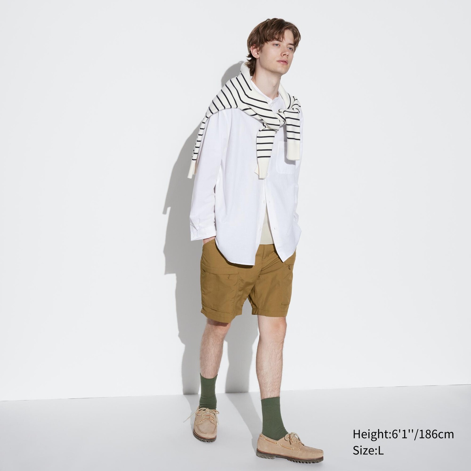 

Функциональные шорты UNIQLO, коричневый