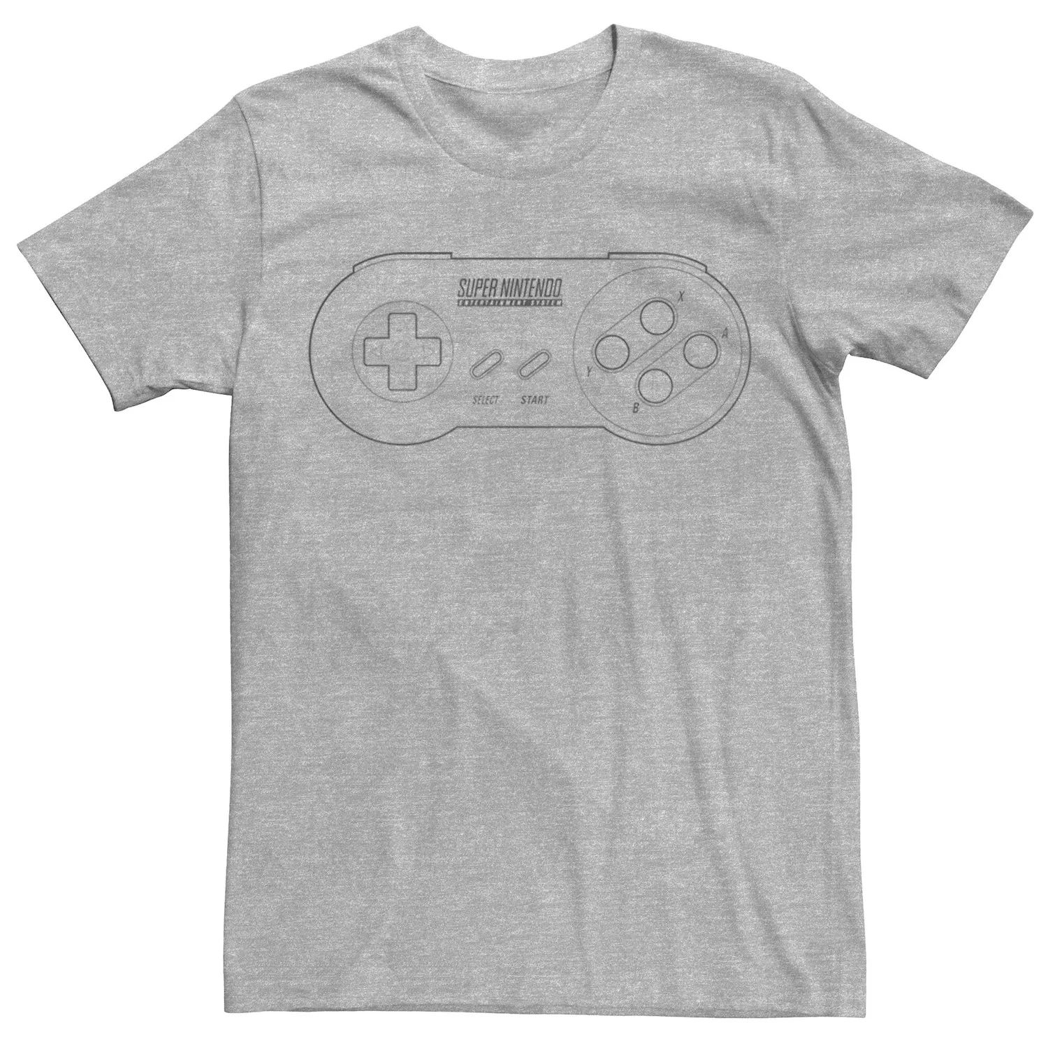 Мужская футболка с контуром контроллера Nintendo SNES Licensed Character