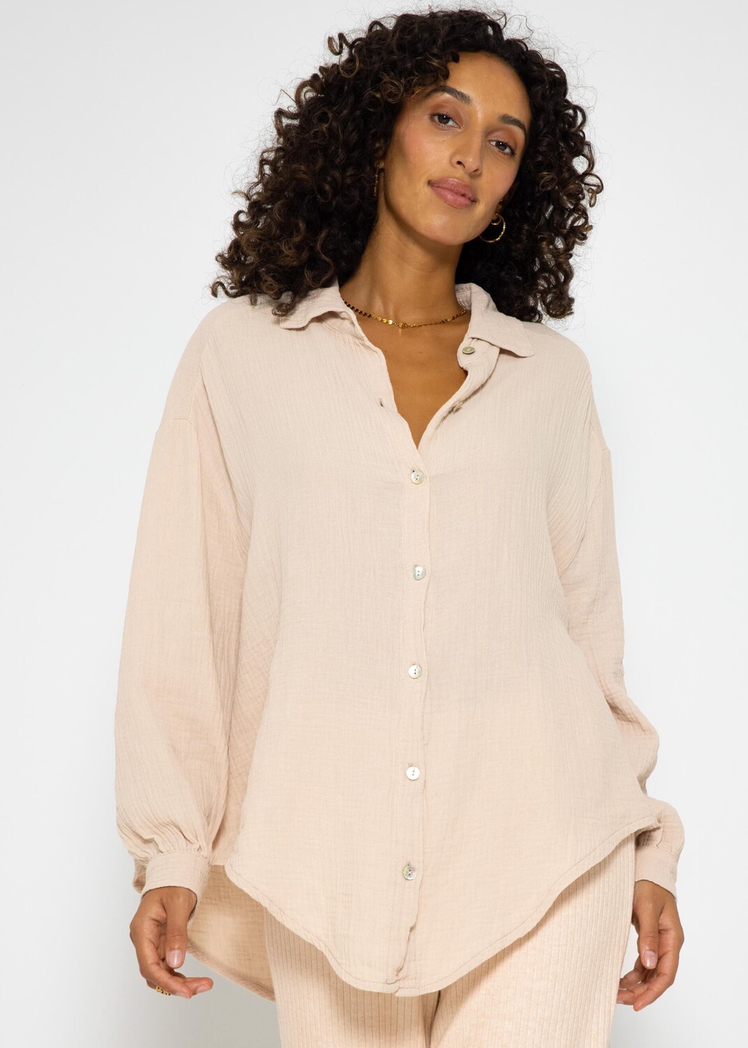 

Блуза SASSYCLASSY Oversize Musselin, бежевый