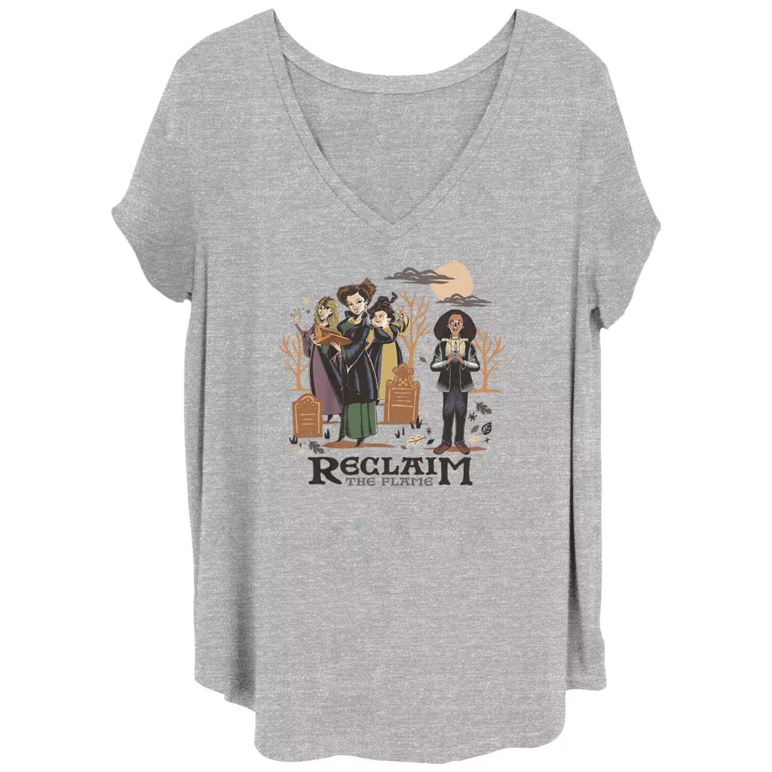 

Детская футболка больших размеров Disney's Hocus Pocus 2 Sanderson Sisters Becca Reclaim the Flame с рисунком Licensed Character