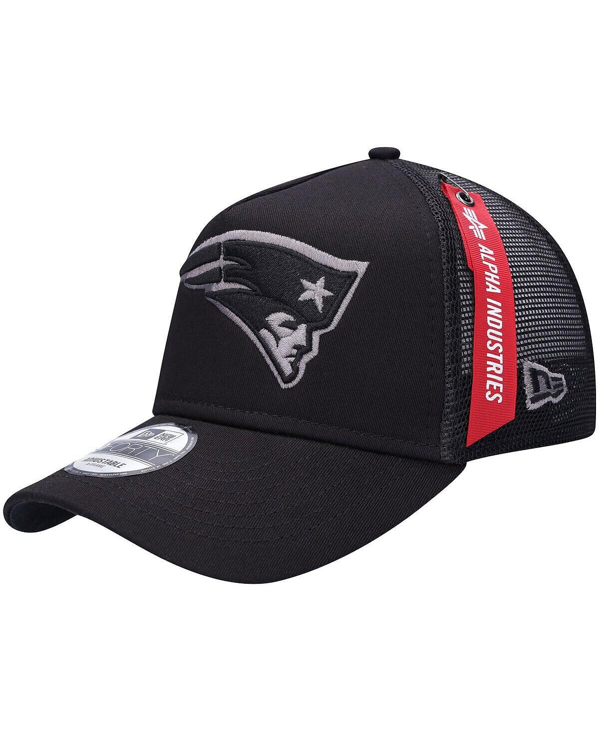 

Мужская черная кепка New England Patriots A-Frame 9FORTY Trucker Snapback x Alpha Industries New Era