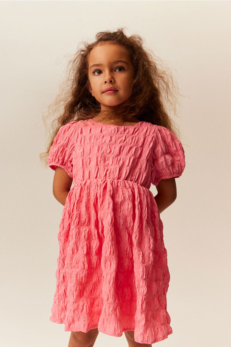 цена Платье с пышными рукавами H&M, розовый