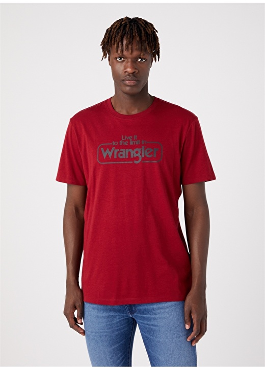 

Красная мужская футболка с круглым вырезом Wrangler, Красный