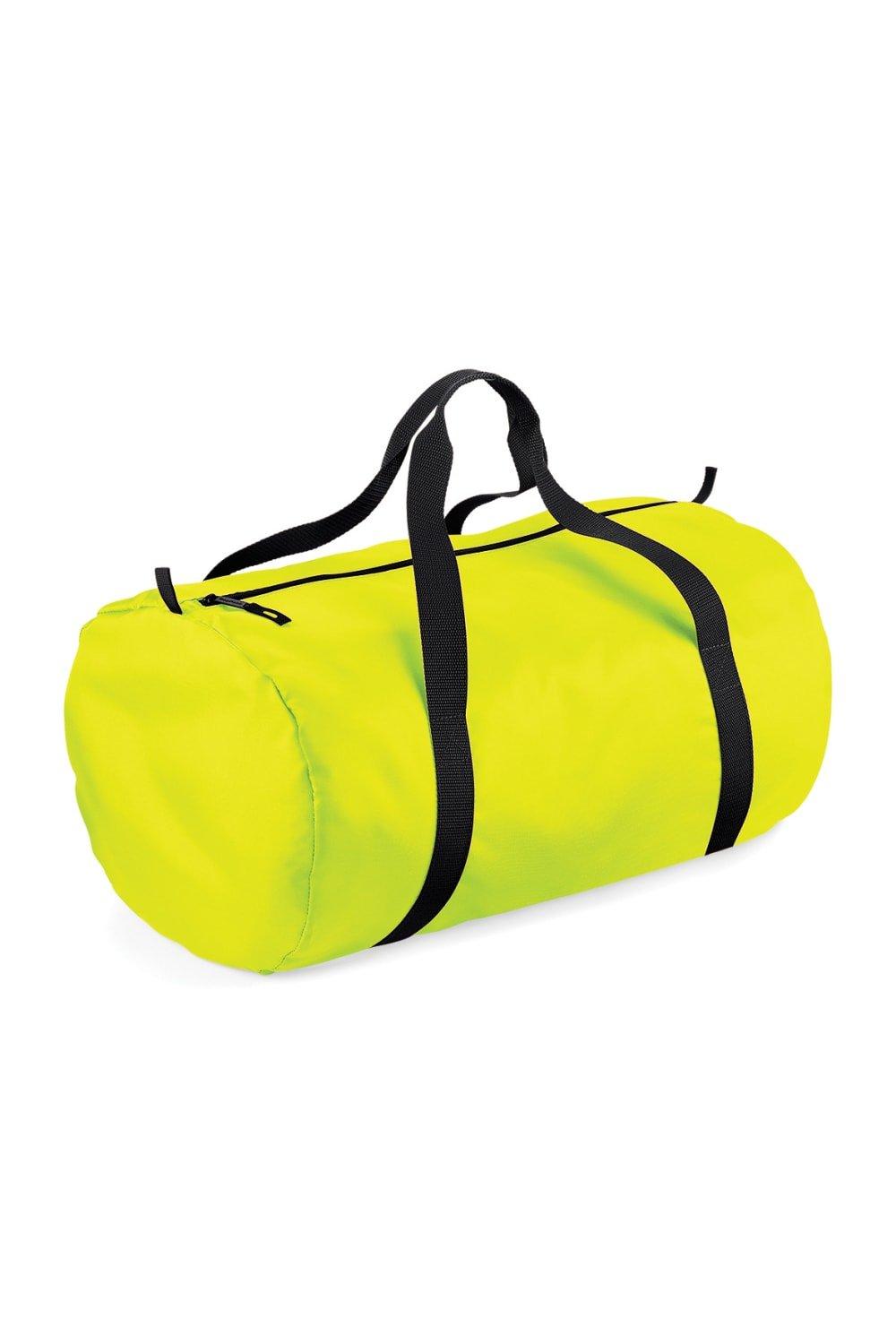 цена Водонепроницаемая дорожная сумка Packaway Barrel Bag / Duffle (32 литра) Bagbase, желтый