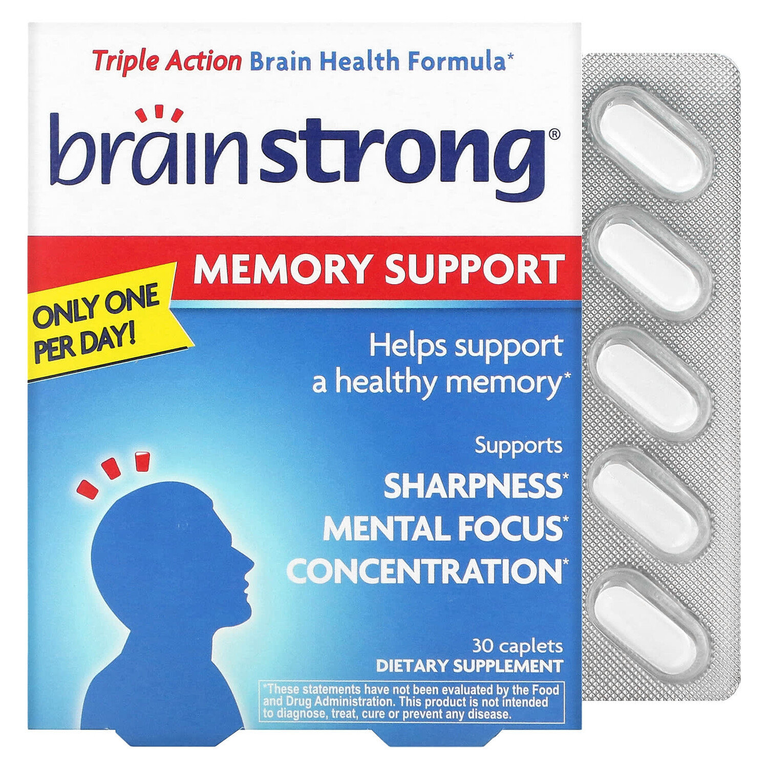 

Средство для улучшения памяти, 30 капсул, BrainStrong