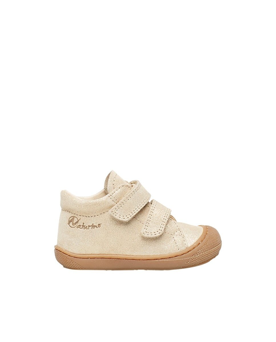

Высокие кеды Girl's First Steps из блестящей замши Naturino, золотой