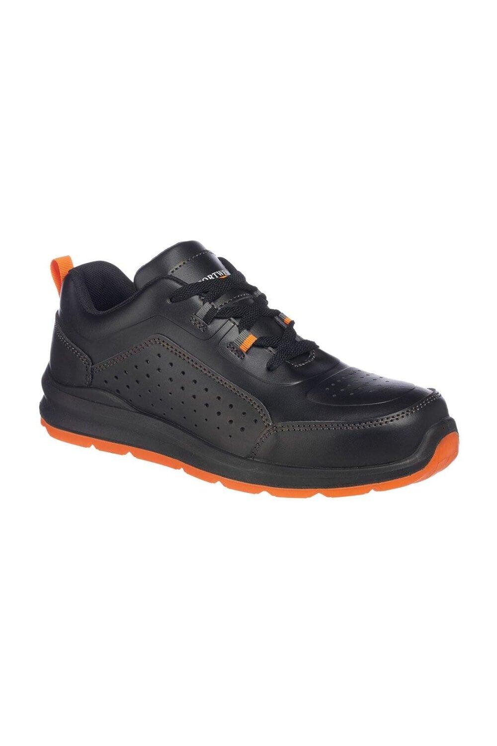 Кроссовки Perforated Leather Compositelite Safety Trainers Portwest, черный