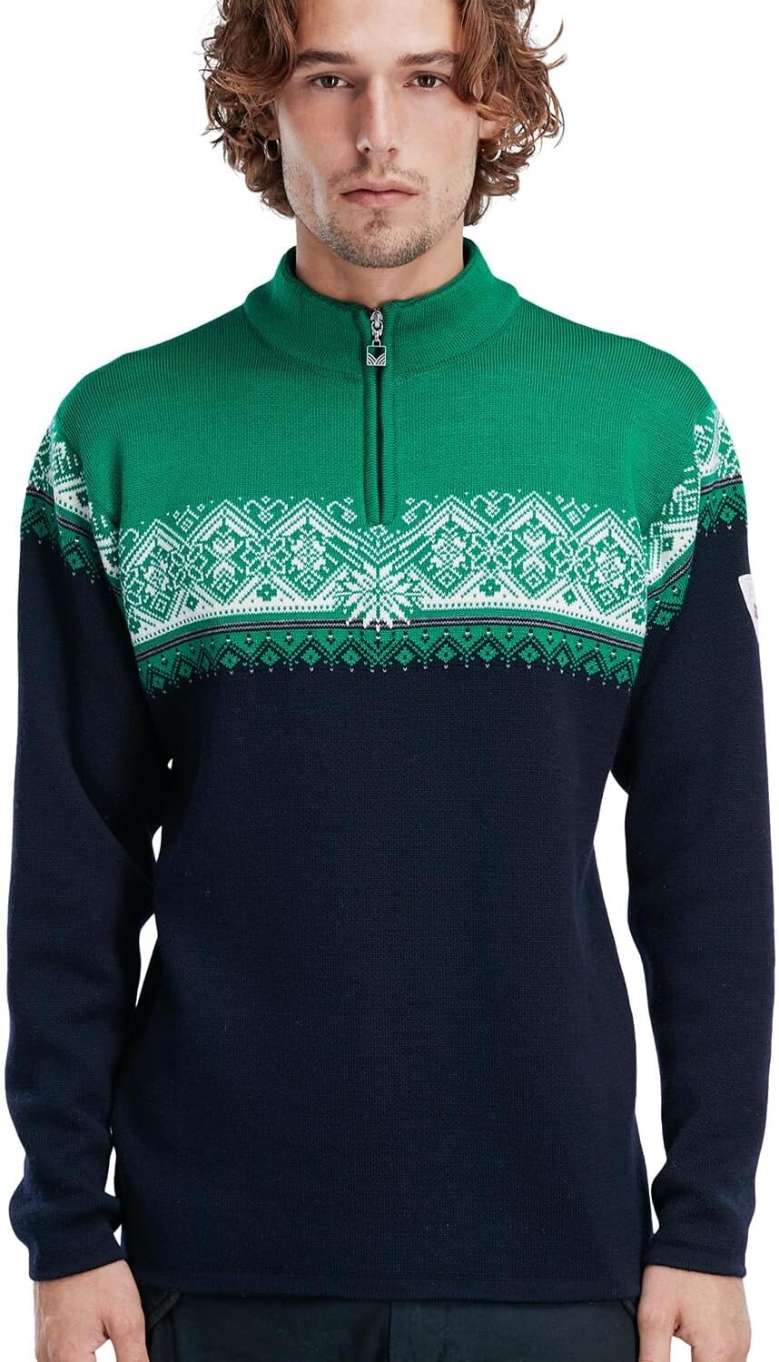 

Свитер Dale of Norway Moritz Masculine, цвет Navy/Bright Green