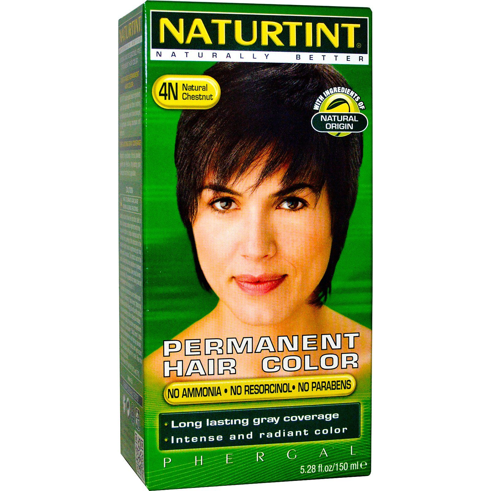 Naturtint Стойкая краска для волос 4N Натуральный каштан 5,28 жидкой унции (150 мл) стойкая краска для волос 4м красный каштан naturtint