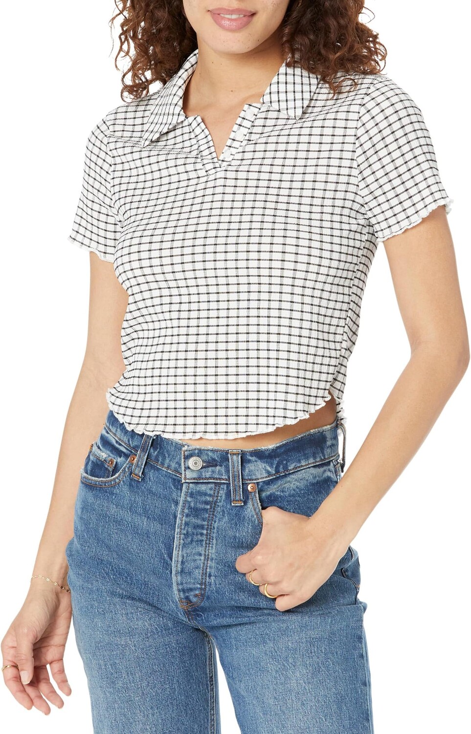 

Рубашка-поло Borage Top in Liability Omaha Fabric Madewell, цвет Lighthouse