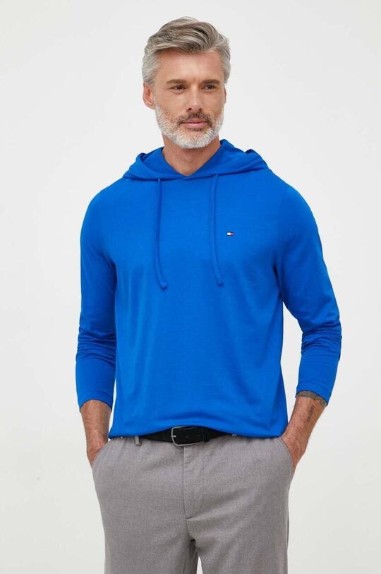 

Хлопковый топ с длинными рукавами Tommy Hilfiger, синий