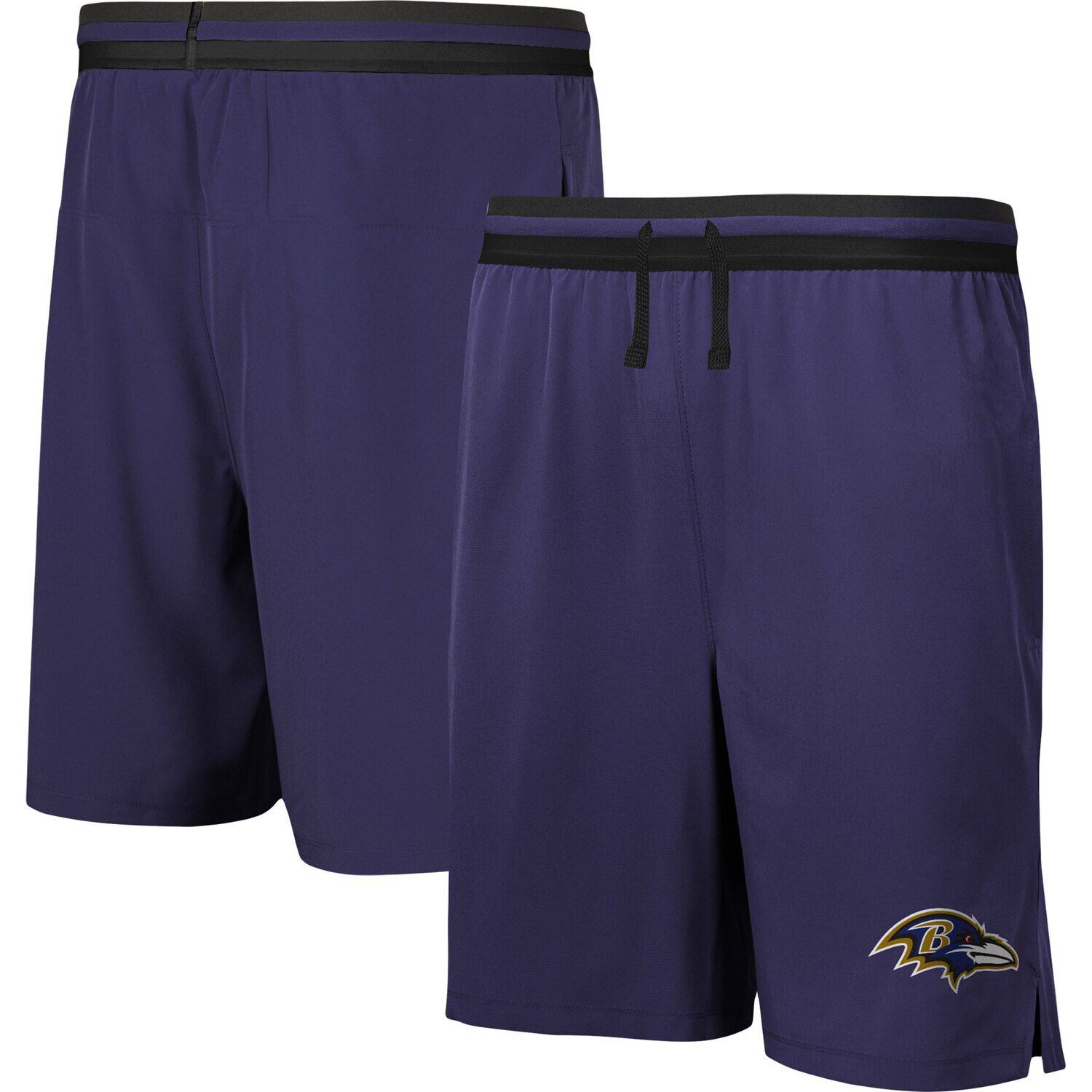 

Мужские фиолетовые трехцветные эластичные тренировочные шорты Baltimore Ravens Cool Down Outerstuff
