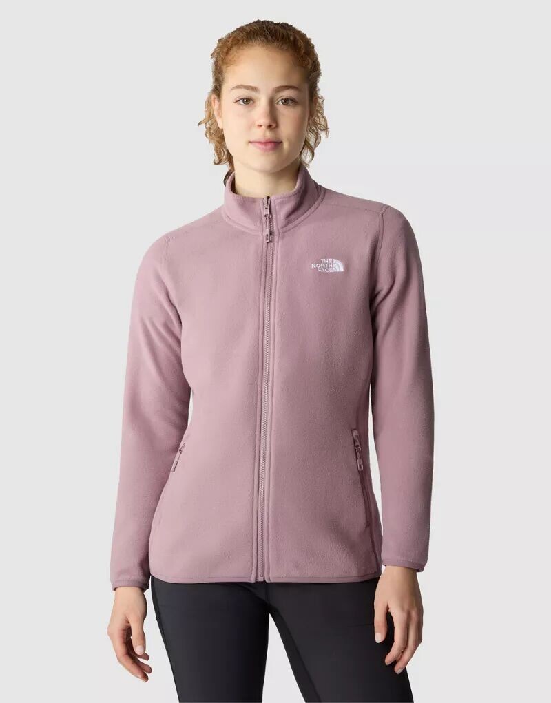 

Бежевая флисовая куртка на молнии The North Face 100 Glacier