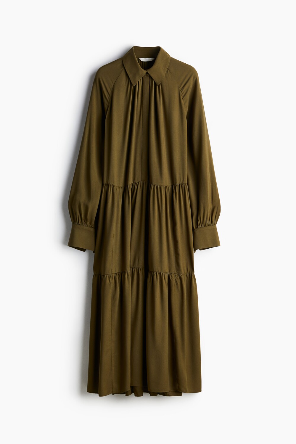 

Платье-Блузка длины миди H&M, хаки