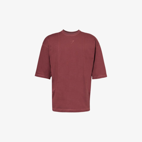 

Футболка premium lifting из хлопкового джерси с вышитым логотипом Gymshark, коричневый