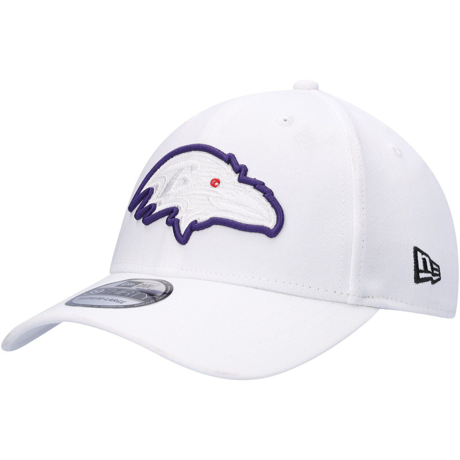 

Мужская кепка New Era White Baltimore Ravens Team White Out 39THIRTY Flex Hat