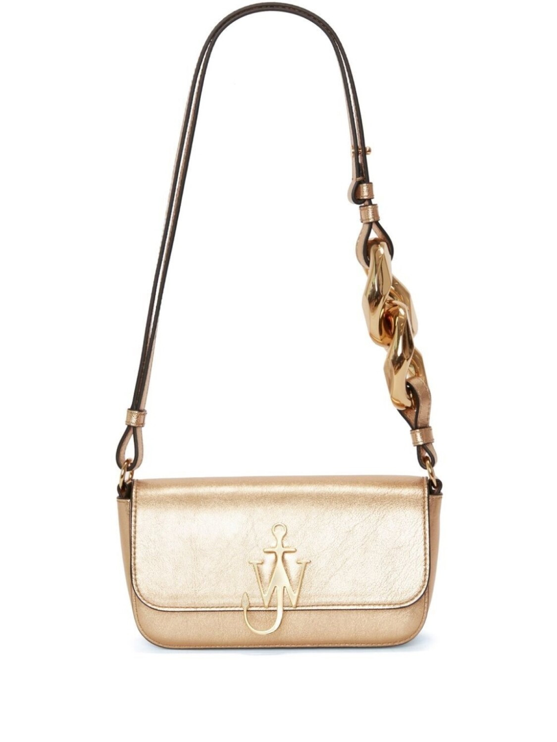 

JW Anderson сумка на плечо Anchor с эффектом металлик, золотистый