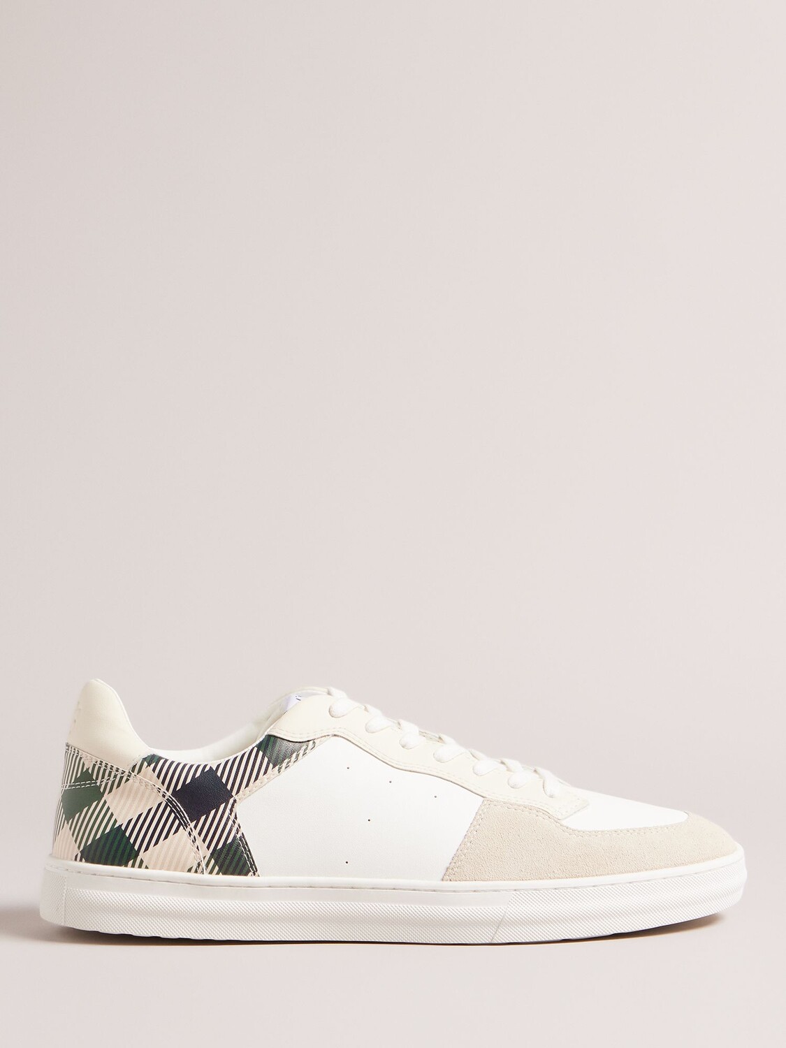 

Кожаные кроссовки в клетку Ted Baker Bark, белые