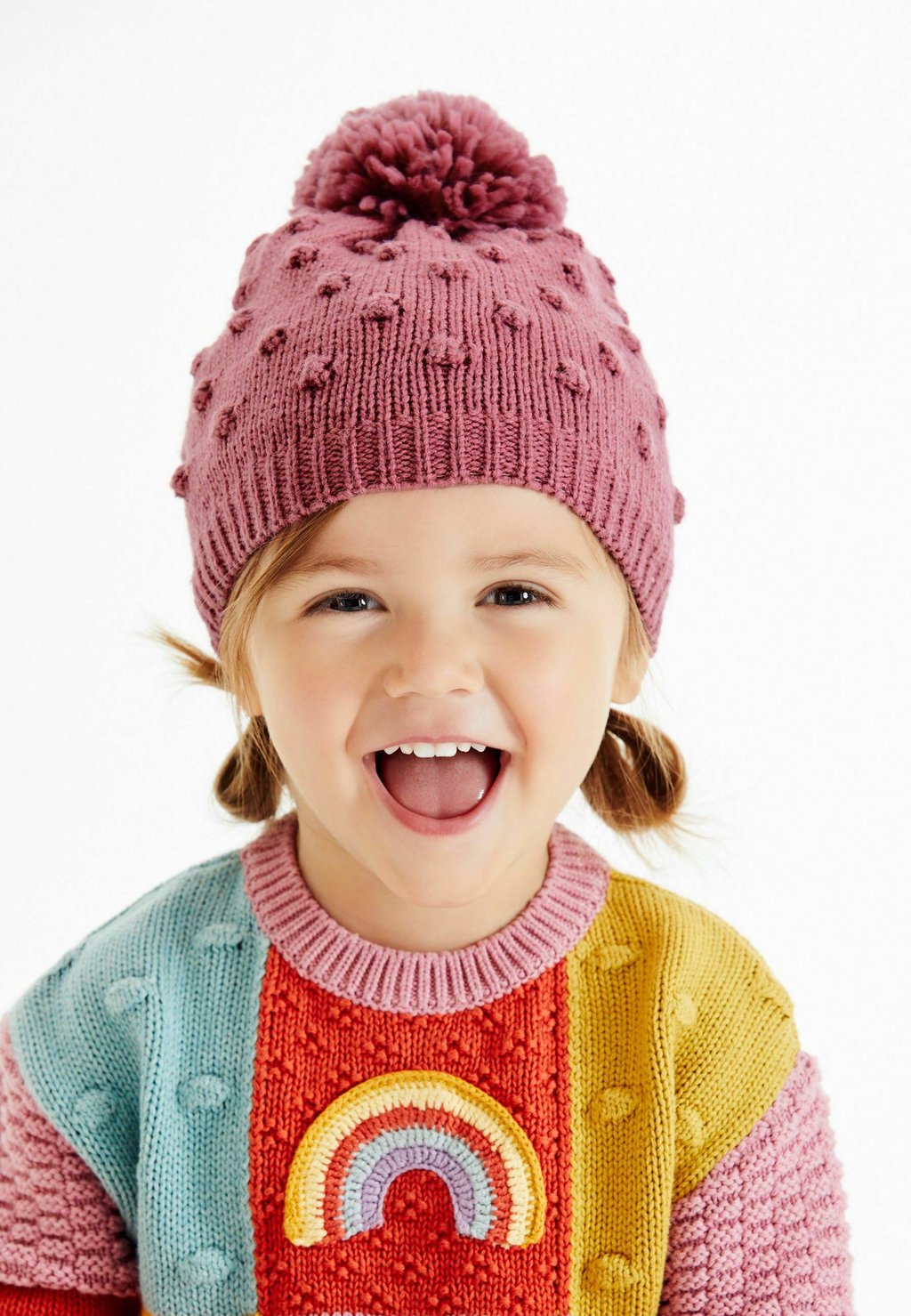 Шапка Lightweight Knitted Pom Pom Hat Next, розовый шапка lightweight knitted pom pom hat next розовый