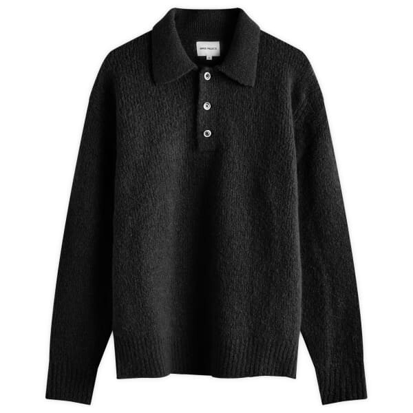 

Поло Rasmus из чесаного трикотажа Norse Projects, черный