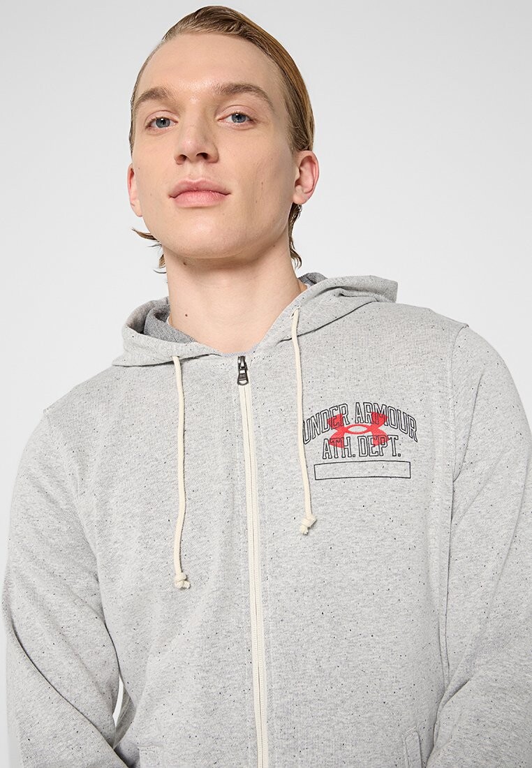 

Толстовка на молнии RIVAL TRY Under Armour, светло-серый