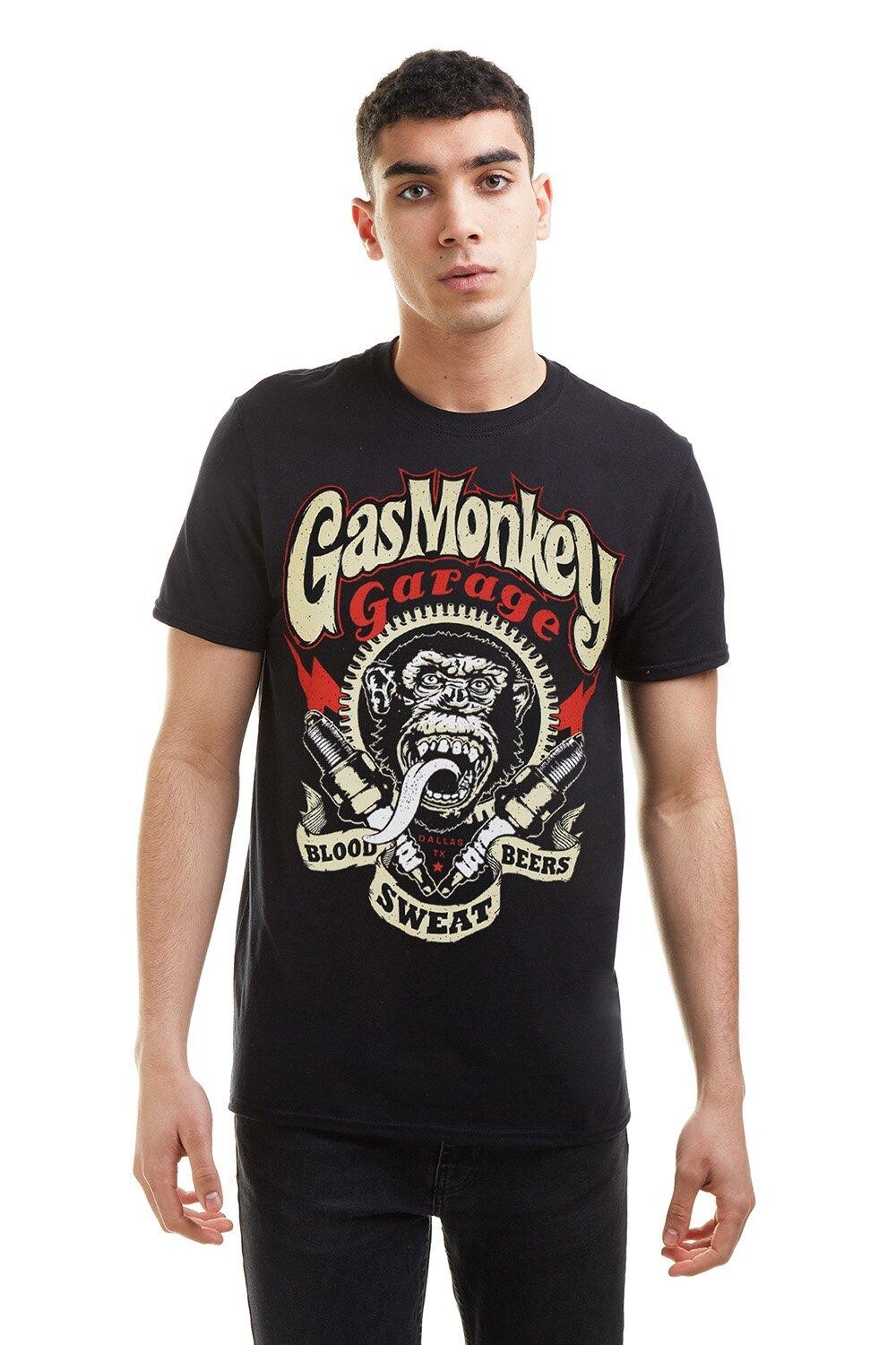 

Хлопковая футболка Blood Sweat and Beers Gas Monkey, черный