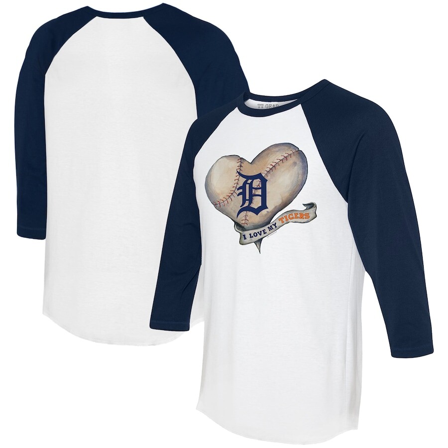 

Футболка с длинным рукавом Tiny Turnip Detroit Tigers, белый