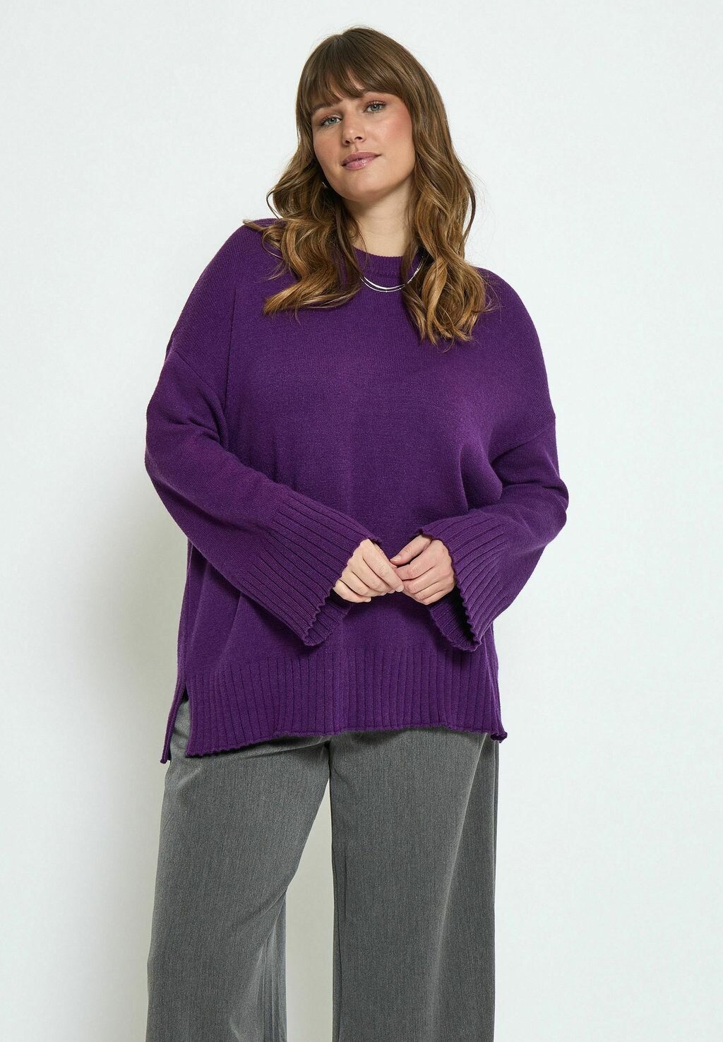 Свитер Rosalia Wide Long Sleeve Curve PEPPERCORN, цвет imperial purple