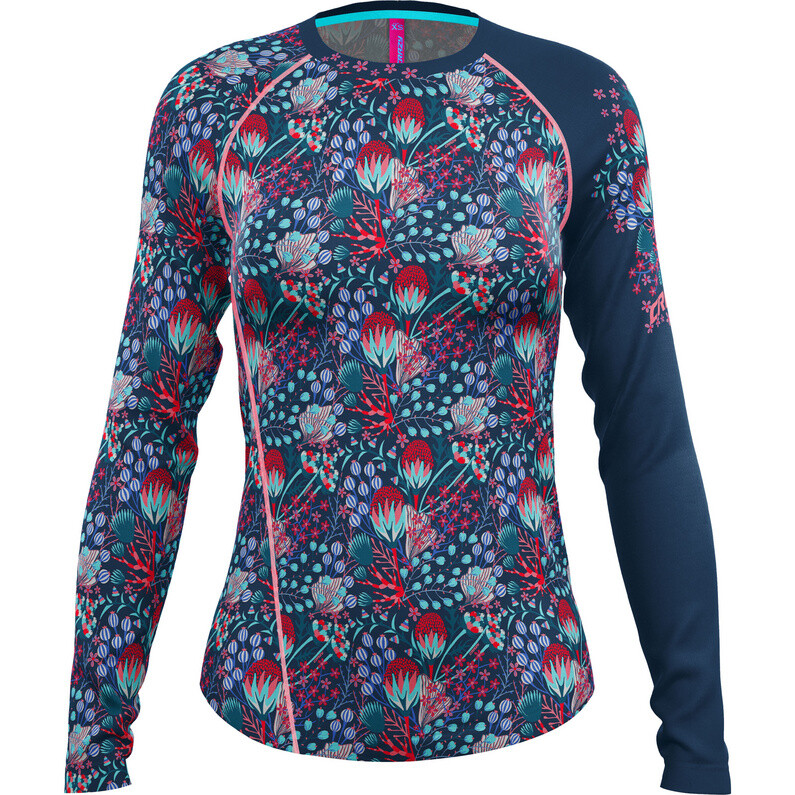 

Женская рубашка Aria с длинным рукавом Crazy, цвет Print Leila Blue