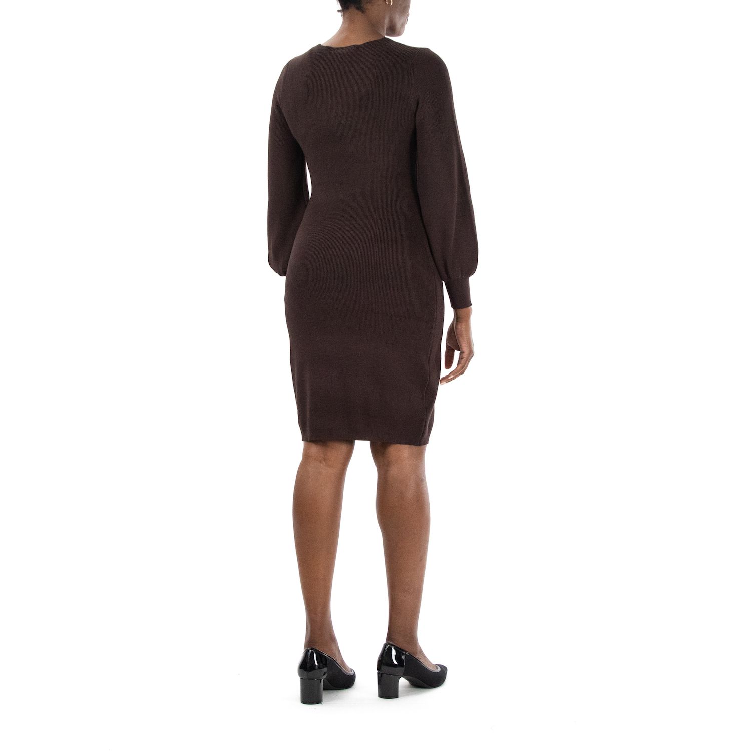 Женское платье-свитер с объемными рукавами Nina Leonard Nina Leonard, черный