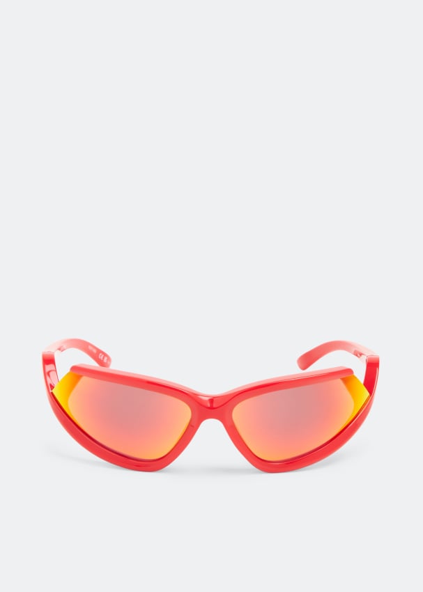 цена Солнцезащитные очки Balenciaga Side Xpander Cat, красный