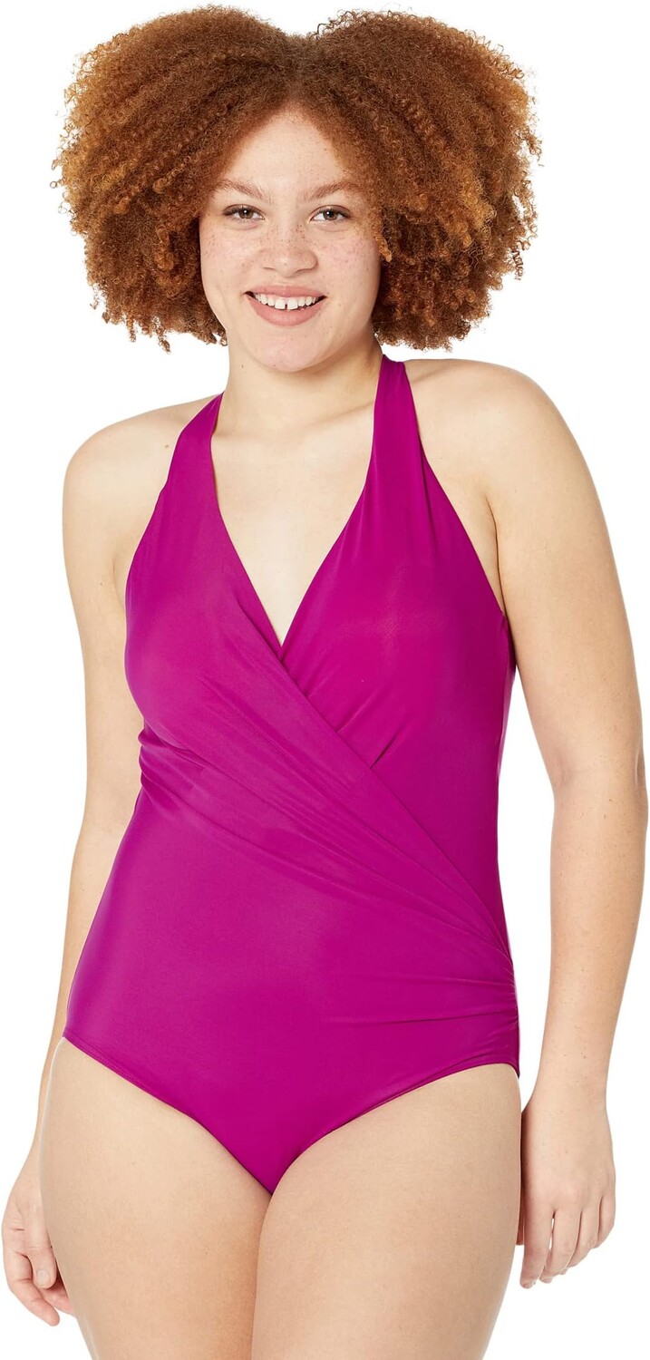 

Цельный комбинезон с запахом Rock Solid Miraclesuit, цвет Framboise