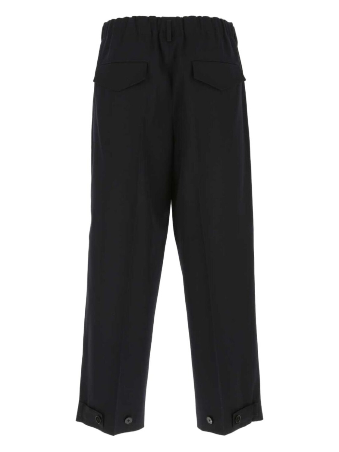 

Шерстяные брюки с эластичным поясом Jil Sander, черный