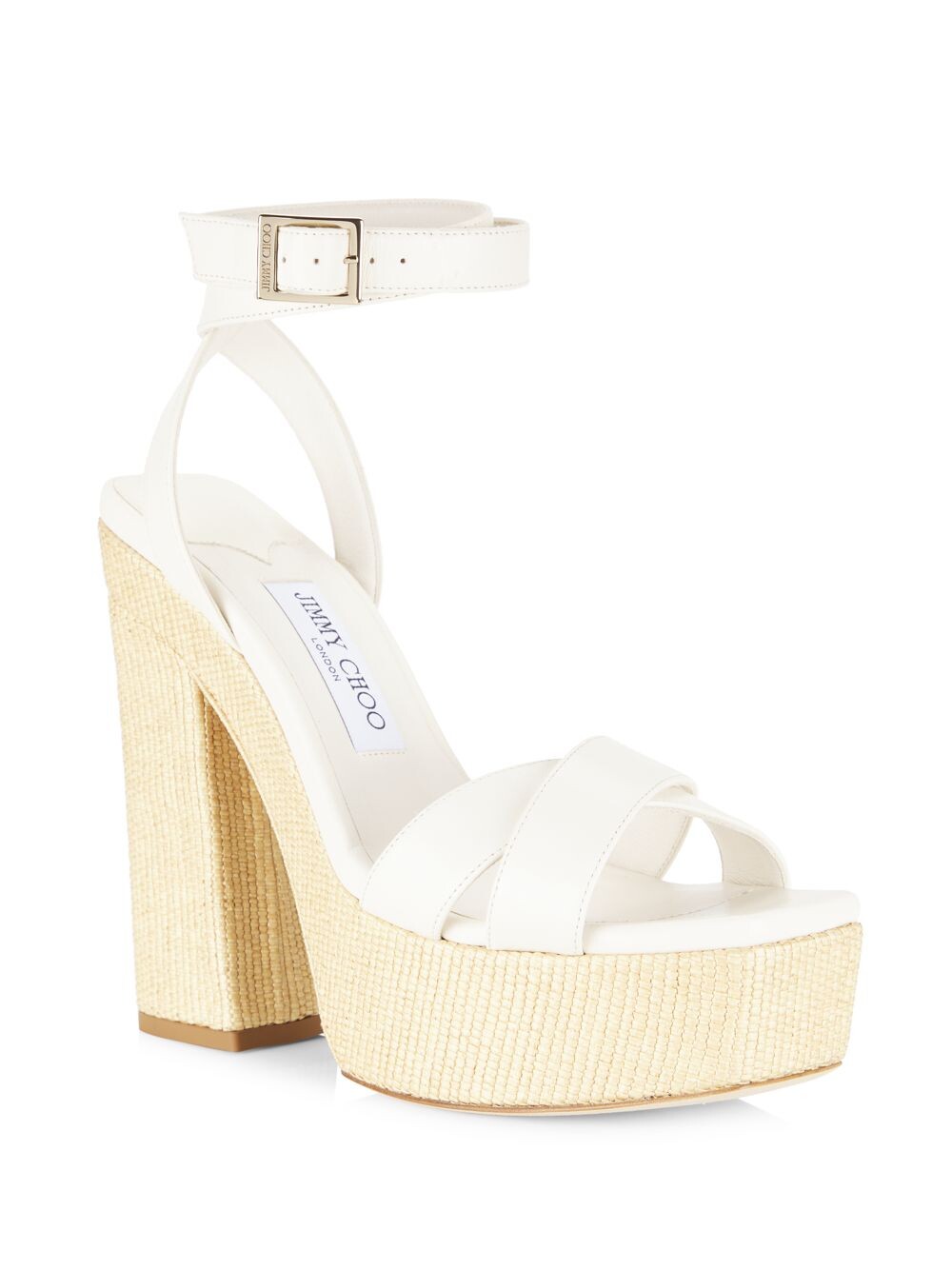 

Кожаные сандалии на платформе Gaia 140MM Jimmy Choo, белый