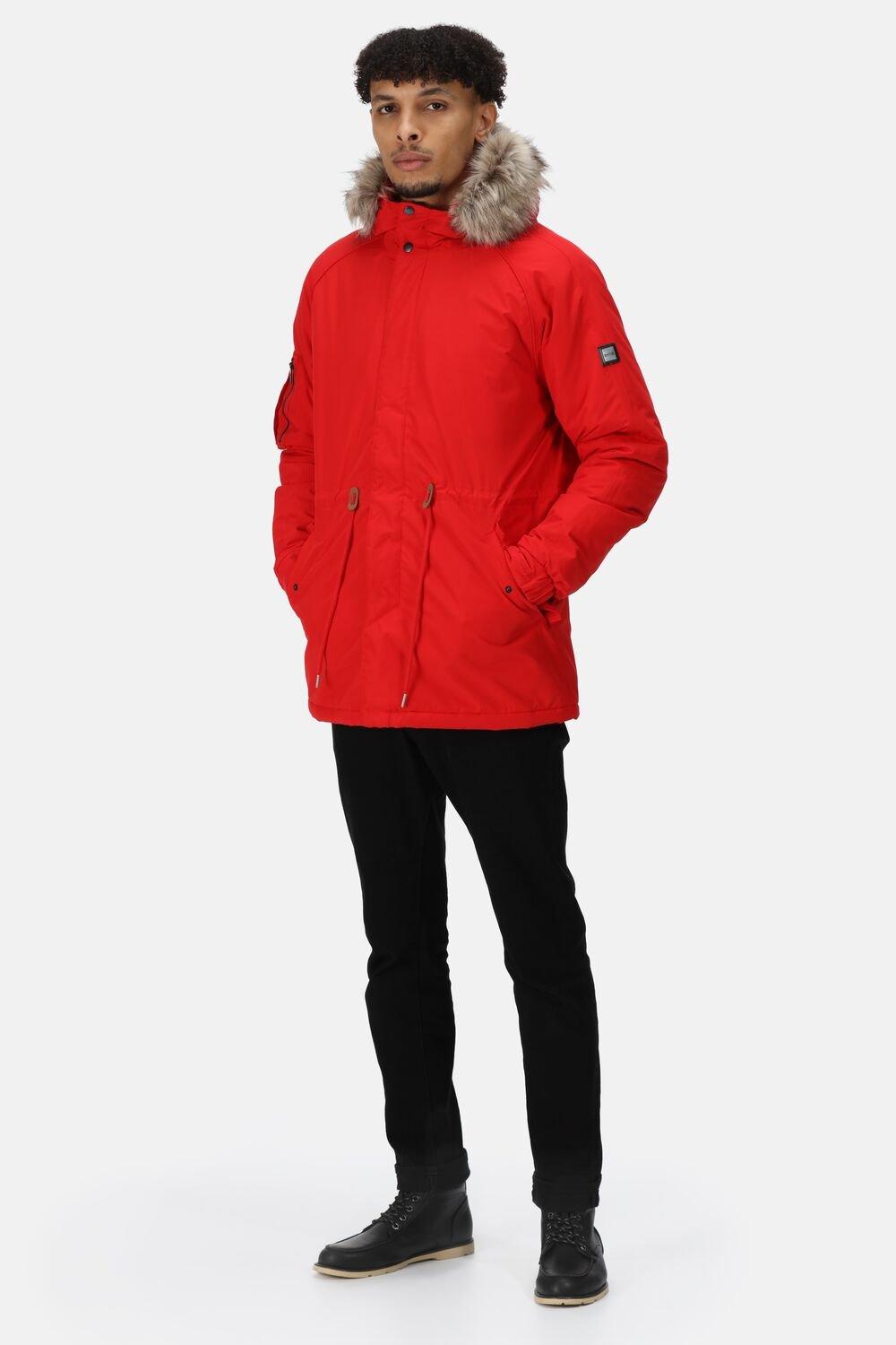 Водонепроницаемая парка для походов Salinger III Isotex Regatta, красный мужское надувное пальто темно синяя мужская куртка на белом утином пуху теплая зимняя куртка пальто мужское повседневное высококачестве
