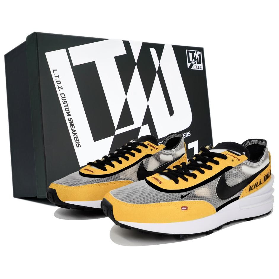 

Кроссовки Nike Waffle One Lifestyle Shoes Men Low-top Black, желтый/черный