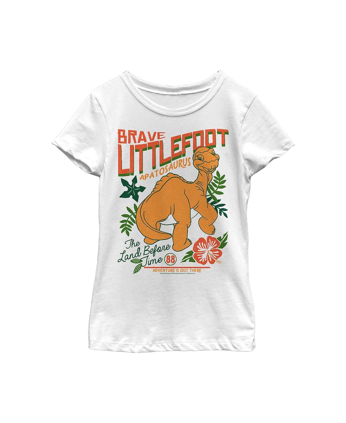 

Детская футболка с тропическим плакатом Littlefoot «Земля до начала времен» для девочек NBC Universal