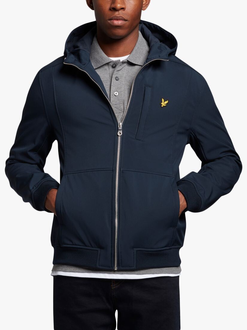 

Куртка Soft Shell с капюшоном Lyle & Scott, темно-синяя, Синий