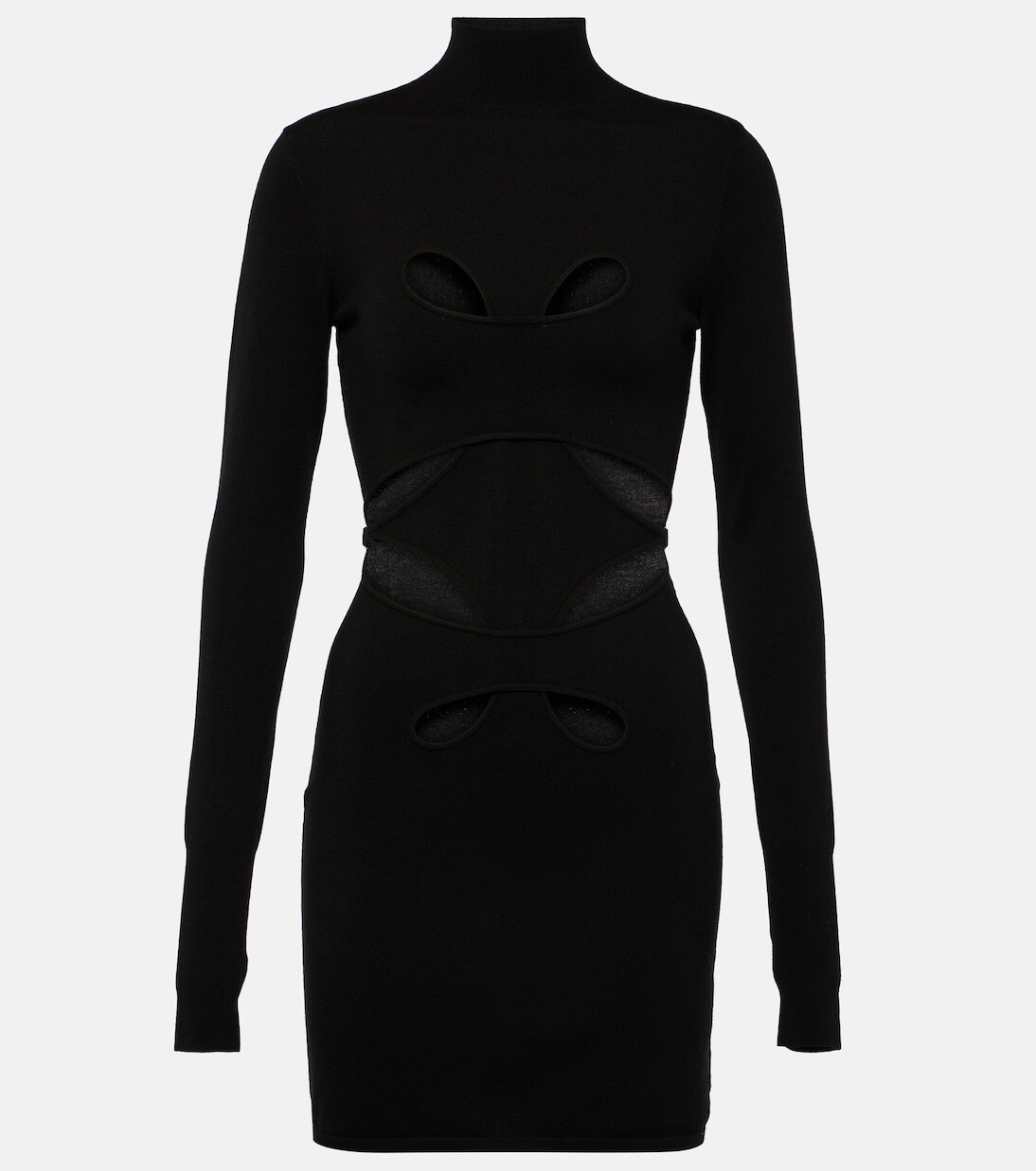 

Мини-платье из смесовой шерсти с вырезом в виде петли мебиуса Dion Lee, черный