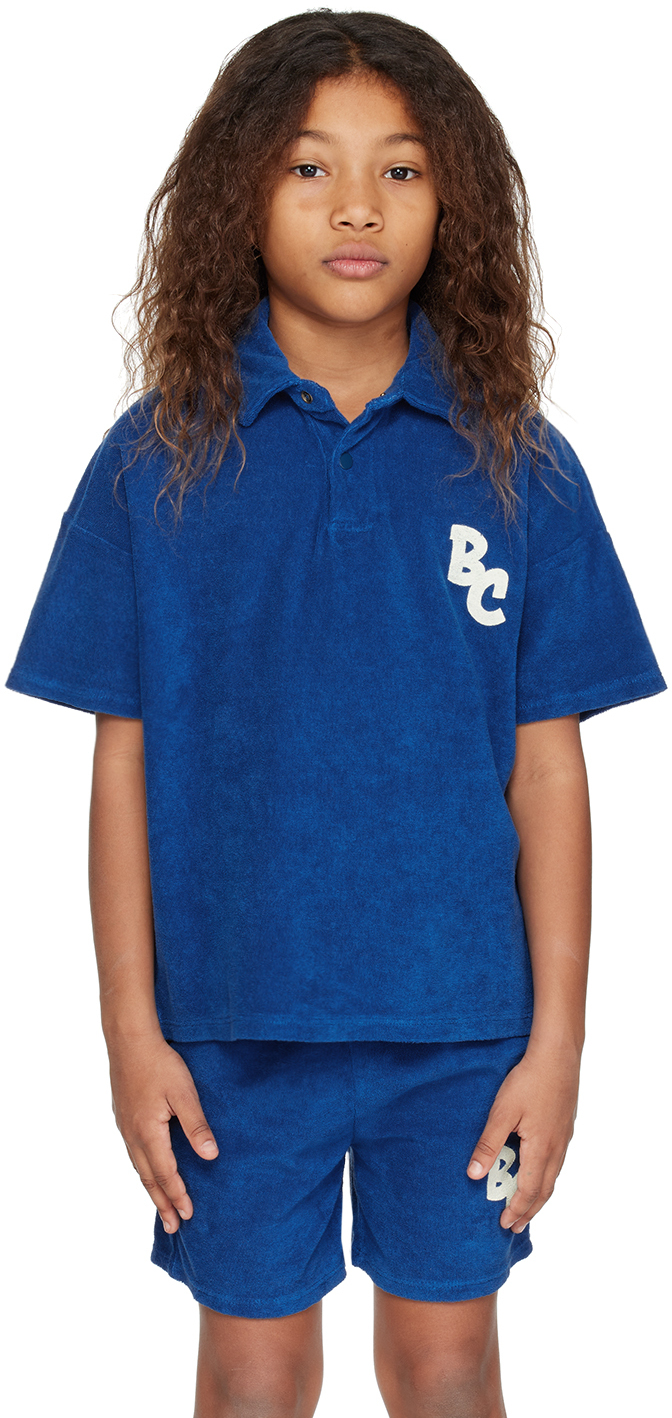 Детская футболка-поло BC Bobo Choses комбинезон короткий в полоску 9 лет 132 см синий