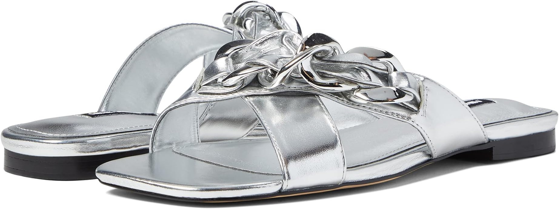 

Сандалии на плоской подошве Misty 3 Nine West, цвет Silver