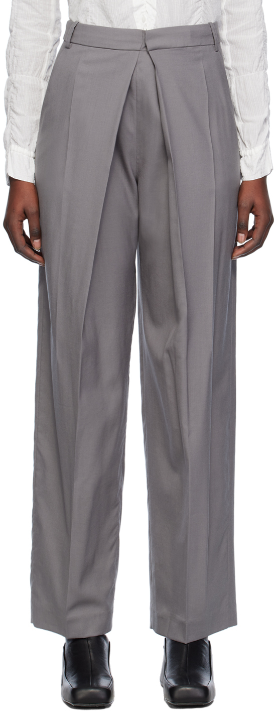 Серые широкие брюки Low Classic, цвет Grey